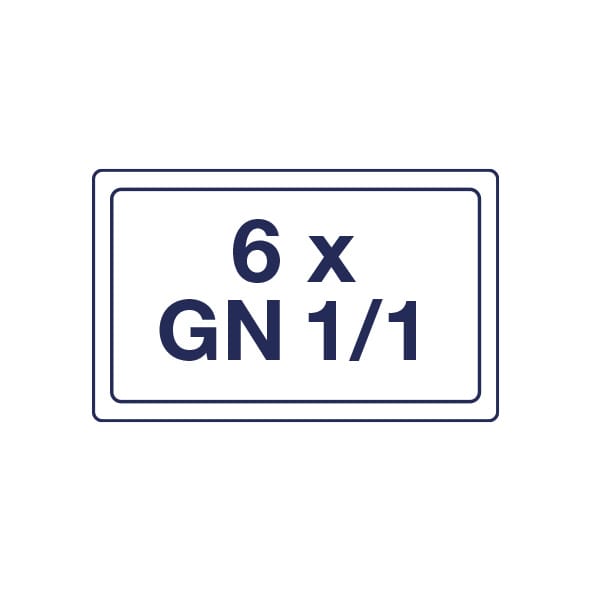 6 mal Gastronorm 1/1